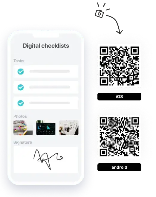 Scan QR code to create checklist